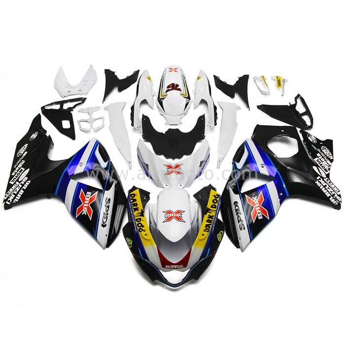 0401 Fairing Suzuki GSXR1000 K9 09 10 11 12 13 14 Dark Dog White Black